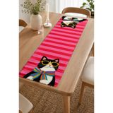 Befahomes KEDİ DESENLİ RUNNER AMERİKAN SERVİS SUNUMLUK