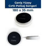 Befar Geniş Yüzey Cırtlı Polisaj Süngeri 180X35 mm – Pasta, Cila ve Parlatma Pedi - Beyaz