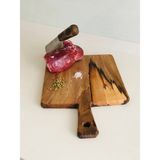 Befawood Ceviz Ahşap Tek Parça Saplı Kesme Tahtası-Sofra Tahtası-Sunum-Tahtası-Yufka Tahtası- Ahşap Tahta