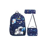 BEGATİ ÇANTA ASTRONOT Üçlü Erkek Çocuk İlkokul Okul Çantası + Termal Beslenme Çantası + Kalemlik