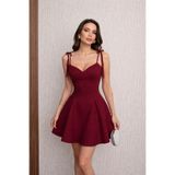 BEGBOR COLLECTİONS Askılı Mini Elbise A Kesim Kuplu Göğüs Detaylı Günlük , Mezuniyet & Şık Elbise