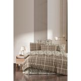 Beğenal Safir Bej Ranforce Light Battal Boy Nevresim Takımı (220X240 Cm) - Kahve - Bej - 220 x 240 cm