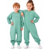 Begi %100 Pamuklu Kapitone Bebek Uyku Tulumu Fermuarlı Ayaklı Mint Yeşili Unisex 1–6 Yaş - Yeşil - Açık Yeşil - 6 - 7 Yaş