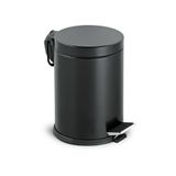 Begin Power 16 Litre Paslanmaz Pedallı Siyah Çöp Kovası