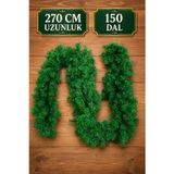 Begin Power 270 cm 150 Dal Yılbaşı Çam Garland Büyük Boy Dekoratif Kapı Şömine ve Merdiven Süsü