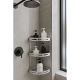 Begin Power Alüminyum Paslanmaz 3 Katlı Banyo Köşe Rafı Banyo Düzenleyici Organizer