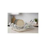 Begin Power Deco Alüminyum Bulaşıklık Paslanmaz Bardak Tabak Kurutma Sepeti, 47 x 23 cm, Gümüş