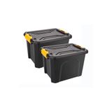 Begin Power Derin Saklama Kutusu 18 Litre X 2 Adet, 260x385x295 mm, Sarı Tutamak