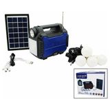 Begin Power Solar Enerji El Feneri Radyo Bluetooth Mp3 Powerbank 4 Ampul Kamp Aydınlatma