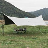 Begin Power Su Geçirmez Direkli Tente 440X440X220CM Oxford Kumaş Tarp Kamp Gölgeliği - Krem