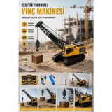 Begin Power Uzaktan Kumandalı Paletli Vinç İş Makinesi 12 Fonksiyon Şarjlı R/C İnşaat Oyuncağı