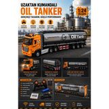 Begin Power Uzaktan Kumandalı Tanker Tır 1:24 Ölçek Şarjlı Oyuncak Tır 2.4ghz Yakıt Tankeri Kamyon - Gri