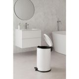 Begin Power Vintage 16 Lt Yavaş Kapanır Kapaklı Ofis Mutfak Banyo Balkon Çöp Kovası Beyaz