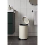 Begin Power Vintage 16 Lt Yavaş Kapanır Kapaklı Ofis Mutfak Banyo Çöp Kovası, Krem