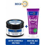 Begisun Ikili Diş Bakım Seti – Mor Diş Jeli + Aktif Karbonlu Diş Tozu