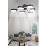 Bego Modern Salon Yatak Odası Giyinme Odası Mutfak Beyaz Işık Ledli Siyah Renk 6 lı Led Avize