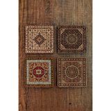Begoloni Doğal Taş Bardak Altlığı - Halı, Kilim Desen Baskılı Bardak Altlığı 10X10CM Ai Stone Coasters 569 - 10 x 10 x 1 cm