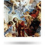 Begoloni Doğal Taş Nihale 15X15CM Mitolojik Baskılı Çaydanlık Altlığı-Tencere Tava Altlığı