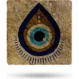 Begoloni Doğal Taş Nihale 15X15CM Nazar Boncuğu Baskılı -3