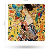 Begoloni Doğal Taş Nihale 20X20CM Gustav Klimt Eserleri Baskılı Taş Çaydanlık Altlığı-Tencere Tava Altlığı