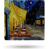 Begoloni Doğal Taş Nihale 20X20CM Van Gogh Eseri Baskılı Çaydanlık Altlığı-Tencere Tava Altlığı
