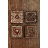 Begoloni Stone Decor Doğal Taş Bardak Altlığı - Halı, Kilim Desen Baskılı Bardak Altlığı 10x10cm Ai Stone Coasters 569
