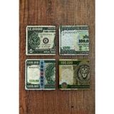 Begoloni Stone Decor Doğal Taş Bardak Altlığı - Temsili Para Temalı Bardak Altlığı 10x10cm Ai Stone Coasters 595