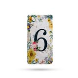 Begoloni Stone Decor Doğal Taş Kapı Numarası, Uv Baskılı Kapı Numarası 7,5x15cm No:6 Desen4