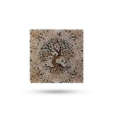 Begoloni Stone Decor Doğal Taş Nihale 15x15cm Hayat ağacı Baskılı Doğal Taş Nihale