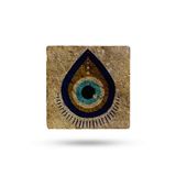 Begoloni Stone Decor Doğal Taş Nihale 15x15cm Nazar Boncuğu Baskılı -3