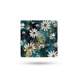Begoloni Stone Decor Doğal Taş Nihale 15x15cm Papatya Çiçekleri Baskılı Taş Çaydanlık Altlığı-tencere Tava Altlığı
