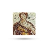 Begoloni Stone Decor Doğal Taş Nihale 15x15cm Zeugma Mozaik Baskılı Çaydanlık Altlığı-tencere Tava Altlığı