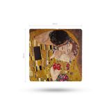 Begoloni Stone Decor Doğal Taş Nihale 20x20cm Gustav Klimt Eseri Baskılı Taş Çaydanlık Altlığı-tencere Tava Altlığı