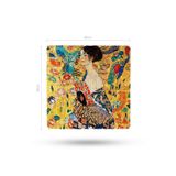 Begoloni Stone Decor Doğal Taş Nihale 20x20cm Gustav Klimt Eserleri Baskılı Taş Çaydanlık Altlığı-tencere Tava Altlığı