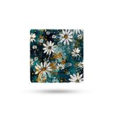 Begoloni Stone Decor Doğal Taş Nihale 20x20cm Papatya Çiçekleri Baskılı Taş 349 Çaydanlık Altlığı-tencere Tava Altlığı