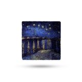 Begoloni Stone Decor Doğal Taş Nihale 20x20cm Van Gogh Eseri Baskılı Nihale- Çaydanlık Altlığı-tencere Tava Altlığı