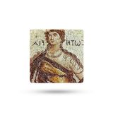 Begoloni Stone Decor Doğal Taş Nihale 20x20cm Zeugma Mozaik Baskılı Taş Çaydanlık Altlığı-tencere Tava Altlığı