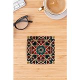 Begoloni Stone Decor Doğaltaş Bardak Altlığı Uv Baskılı - Doğal Taş Bardak Altı - Tekli Geometrik Desen