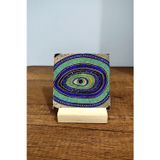 Begoloni Stone Decor Masa Üstü Taş Tablo - Masa Tablosu 10x10cm -Renkli Nazar Baskılı Dekor