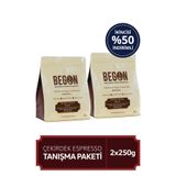 BEGON Nord Kivu Premium Espresso (ÇEKİRDEK) Kahve Tanışma Paketi 250g x 2 Adet