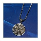 Begondio Viking Pusula El Işçiliği 925 Ayar Gümüş Erkek Kolye