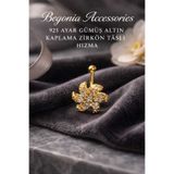 Begonia Accessories 925 Ayar Gold Gümüş Zirkon Taşlı Dönence Hızma
