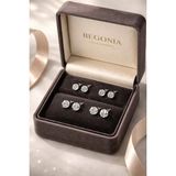Begonia Accessories 925 Ayar Gümüş 3-4-5-6mm Minimal Zirkon Taşlı 4 Çift Küpe Seti – Unisex Gümüş Takı, Zarif & Şık Tasarım, Günlük ve Özel Gün Kullanımı, Minimal Tek Taş, Hediye İçin Kutulu - 1 cm