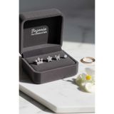 Begonia Accessories 925 Ayar Gümüş 4 Adet Zirkon Taşlı Hızma Küpe Olarak Kullanıma Uygun Set 8