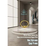 Begonia Accessories 925 Ayar Gümüş Altın Kaplama 3 Top Halka Hızma