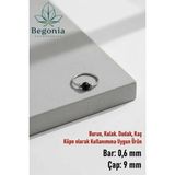 Begonia Accessories 925 Ayar Gümüş Çift Top Siyah Boncuklu Halka Hızma
