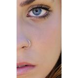 Begonia Accessories 925 Ayar Gümüş Deliklli Fake Deliksiz Helix Tragus Sıkıştırmalı Halka Hızma Küpe Olarak Kullanıma Uygun Ürün