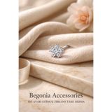 Begonia Accessories 925 Ayar Gümüş Zirkon Taşlı Yıldız Kar Tanesi Hızma