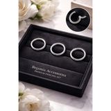 Begonia Accessories Cerrahi Çelik, 8 mm Çap, 3 Adet Gümüş Kaplama Septum Kilitili Halka Piercing Küpe Set, Kaş, Dudak, Burun, Kulak Kullanımına Uygundur