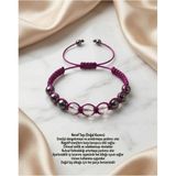 Begonia Accessories Necef Taş Bileklik (Dağ Kristali) Unisex Ayarlanabilir Ip Bileklik Enerji Temizleyici Şifa ve Denge - Standart - Renkli Taşlar